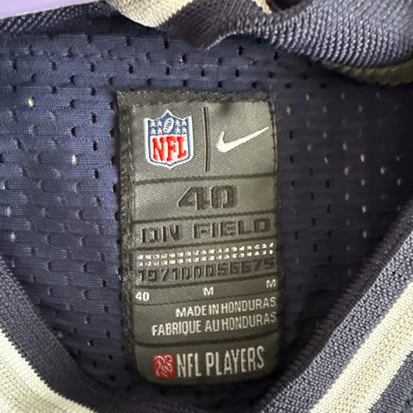 Nike Navy and White Men's Jersey - Picture 4 of 6